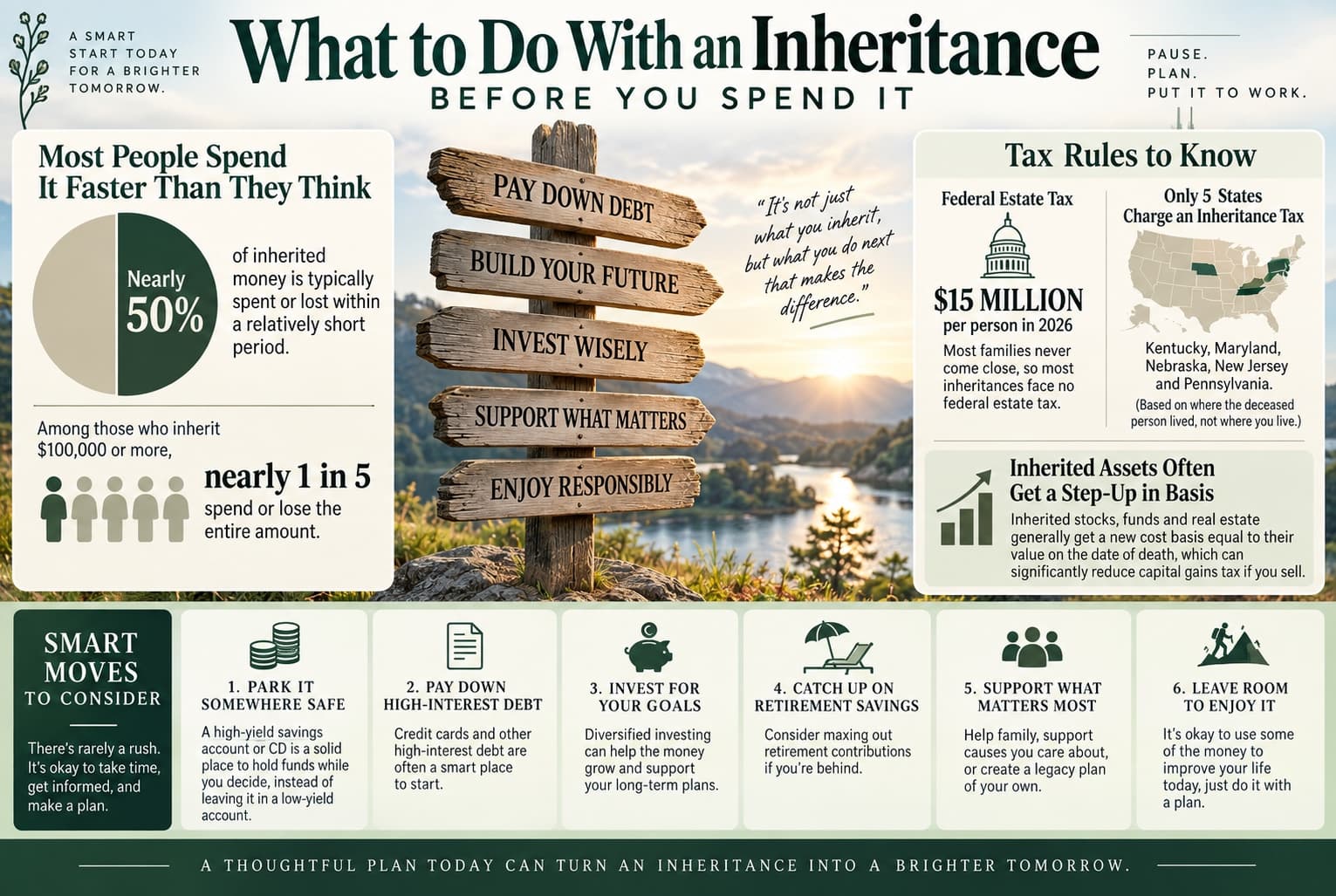 What to Do With an Inheritance Before You Spend It